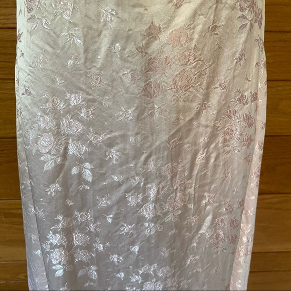 Vintage empire waist regency style pink short sleeve gown - Picture 4 of 6